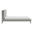 thumbnail image 3 of Furniture of America Macki Mid-century Modern Fabric Tufted King Bed in Gray, 3 of 5