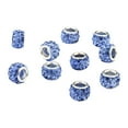 thumbnail image 3 of Rongfmy 10pcs European Spacer Beads Rhinestone Bracelet Jewelry Findings Blue, 3 of 9