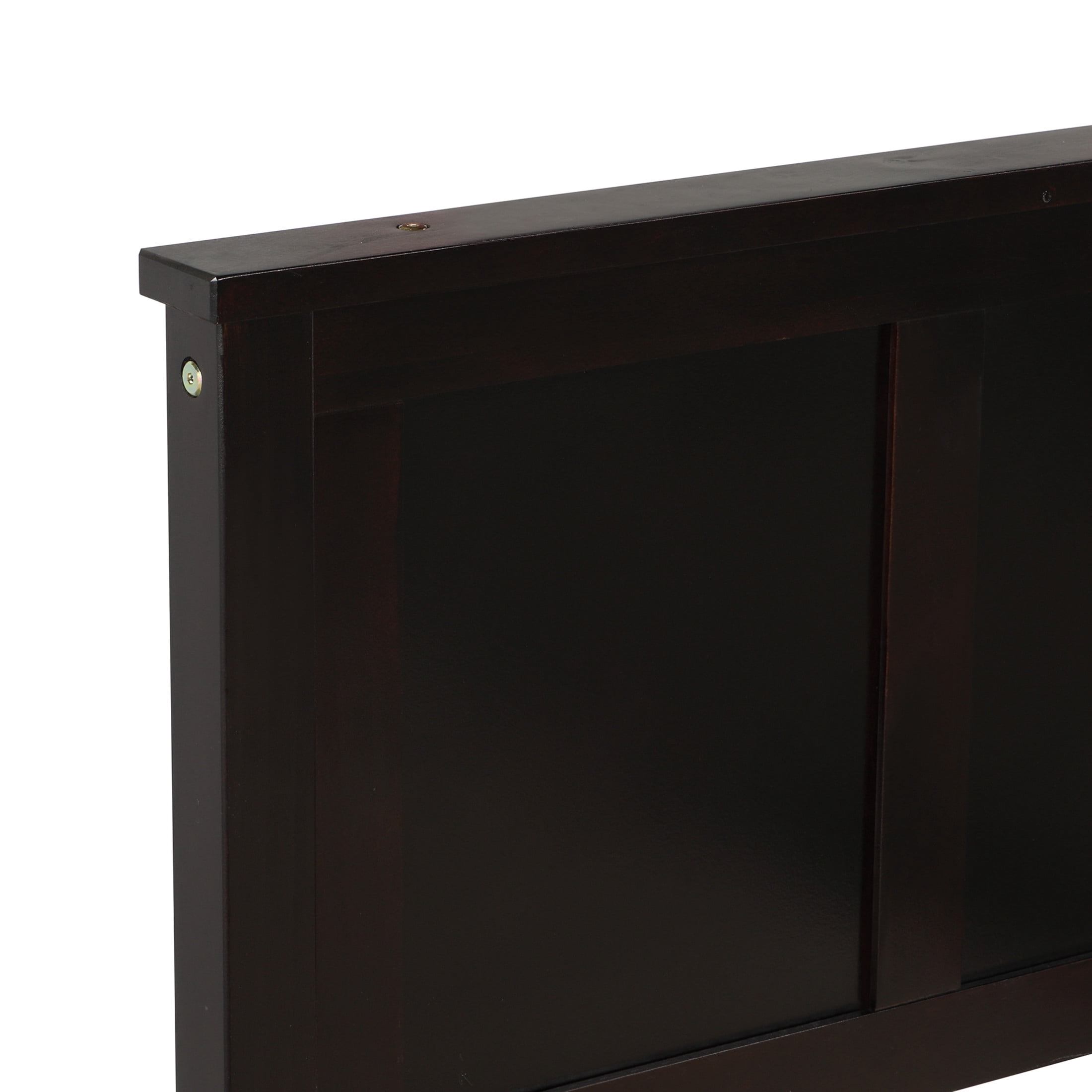 Noble House Twin Platform Storage Bed, Minimal Under-Bed Drawers with Rolling Wheels, Pine Wood Frame, Espresso