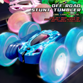 thumbnail image 3 of RC Stunt Car for Kids 360° Rotation Remote Control Car with Double Sided Flip & Lights for Boys Christmas Birthday Gifts(Light red), 3 of 7