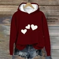 thumbnail image 2 of KyCheLot Girls Hoodie Sweatshirt Cute Print Pullover Warm Lined Long Sleeve Valentine's Day Tops 3-14 Years, 2 of 5