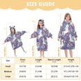thumbnail image 3 of Wearable Blanket with Sleeves and Pocket Oversized Hooded Sweatshirt 3-14 YR Unicorns and Pegasi Pattern S, 3 of 7