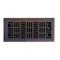 Art Nouveau 4 In. X 10 In. Steel Floor Register In Oil Rubbed Bronze