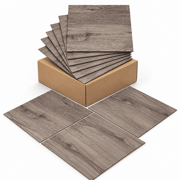 (30 Pack) Peel & Stick Floor Tile, 11.8"x11.8" Vinyl Wood Grain Self Adhesive Flooring