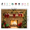 thumbnail image 5 of 8x6FT Christmas Backdrop Christmas Fireplace Backdrop Vinyl Vintage Carpet Xmas Tree Background for Photography Child Adult Holiday Christmas Party Photo Backdrop, 5 of 6