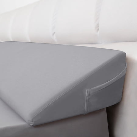 Bed Wedge Pillow, Close Off Headboard, Wall and Mattress Gap. Incline, Slanted Sweat-Proof Pillow for Neck and Back Pain Relief Anti-snoring for Comfortable Sleeping.(Gray,54Wx10Dx6H)