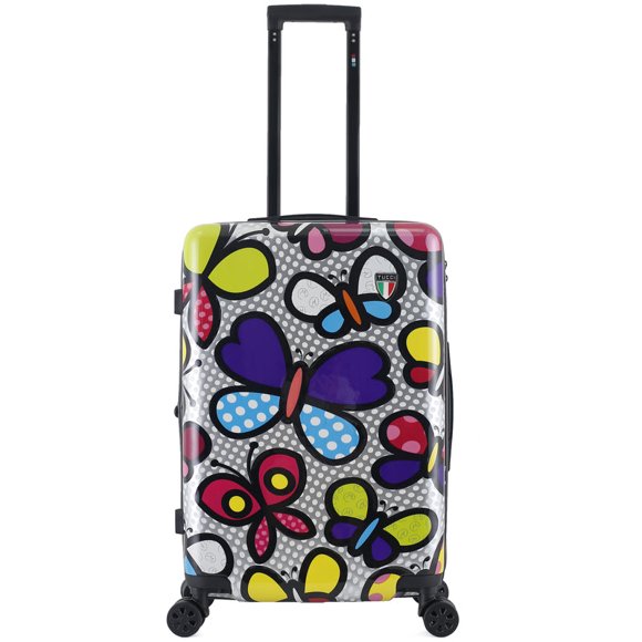 TUCCI Italy Pop Art Butterfly Pop 3PC Set (20",24",28") Luggage Suitcase