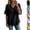 Black, variant on Women's Tops 2026 Casual V-Neck Raw Edge Short Sleeve Tunic Tops Loose Layered Hem Summer Blouse,Pink,3XL