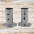 thumbnail image 4 of Shisuyan 2PCS Professional Durable 2 Holes Heavy Duty Ringent Stainless Steel Coloset Pole Socket, 4 of 8