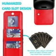 thumbnail image 4 of Allytechgroup Back Flip Wallet Case for iPhone 17 Pro with 5 Card Holder, Lightweight Luxury PU Leather Kickstand Magnetic Buckle Shockproof Anti-Scratch Protective Case for Women Men, Red, 4 of 7