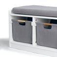 WonkaWoo Deluxe Childrens Storage Bench with Optional Cushion White