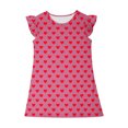 thumbnail image 5 of Swstbby Économies d'Été Liquidation 2025! Robe d'Été pour Filles, Robe d'Été à Manches à Volants pour Enfants 4-14T Rose 5-6 Ans, 5 of 5