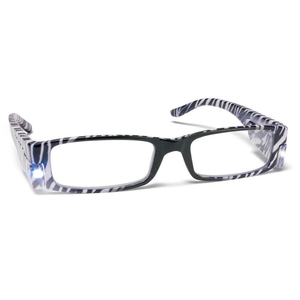 PS Designs 02153 LED 2.75 Magnification Reading Glasses, Zebra
