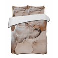 thumbnail image 2 of Quilts Full Size, Marble Brown Soft Comforter Bedding Set for Bed, Modern Abstract Ink Painting Luxury Lightweight Quilted Bedspread with Pillow Cover(2 Pieces) for All Season, 78x90 Inch, 2 of 6