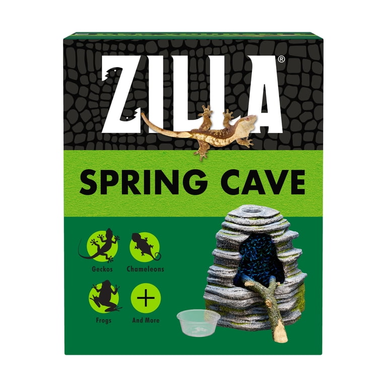 ヘビお　DAY16 Zilla Spring Cave Décor, Blue LED Rain Chamber, Reptile Waterfall