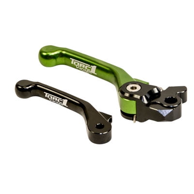 TORC1 Racing Vengeance V2 Flex Front Brake Lever Black/Green for Kawasaki KX85 2001-2018