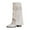 White, variant on Women Shark Boots Fold Over Mid Calf Chunky Heel Snip Toe Cowboy Cowgirl Pull On Studded Boots for Women,Color:White,Size:7