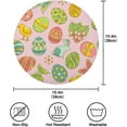 thumbnail image 2 of SKYSONIC Easter Bunny Eggs Round Placemats for Dining Table Non-Slip Heat-Resistant Polyester Table Mats Set of 6 Washable Table Mats for Kitchen Dining Table Decoration, 2 of 5
