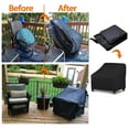 thumbnail image 7 of Waterproof Outdoor Chair Covers, Black 26.8"L x 26.8"W x 47.2"H Patio Chair Covers Garden Seat Furniture UV Protected & Durable Dust Rain Cover, Fits 4-6 Stackable Chairs, 7 of 7