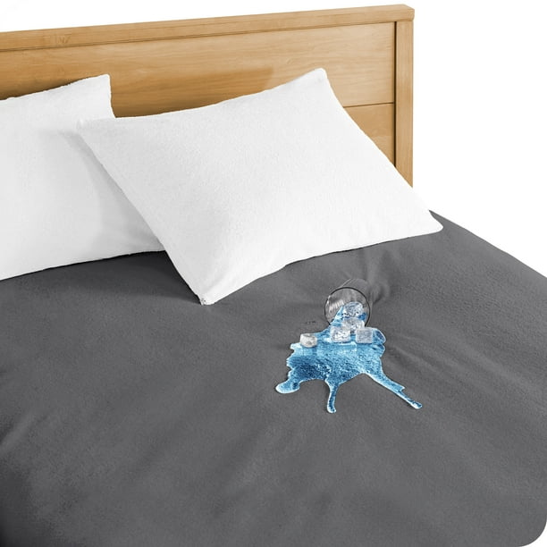 Bare Home Protector de Colchón - Impermeable - sin Vinilo - Hipoalergénico - Tamaño King, Gris