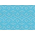 thumbnail image 1 of Ahgly Company Machine Washable Indoor Rectangle Transitional Bright Turquoise Blue Area Rugs, 2' x 3', 1 of 7