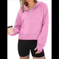 thumbnail image 1 of Sudaderas con Capucha para Mujer Sudaderas Forro Sudaderas de Entrenamiento de Moda de Otoño Chaquetas de Invierno Suéteres de Gran Tamaño Camisetas Ropa 2025 Rosa M, 1 of 7