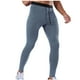 thumbnail image 2 of Pantalones de yoga largos para hombre, elásticos, de color liso, deportivos, con bolsillo y cordón, de poliéster., 2 of 7