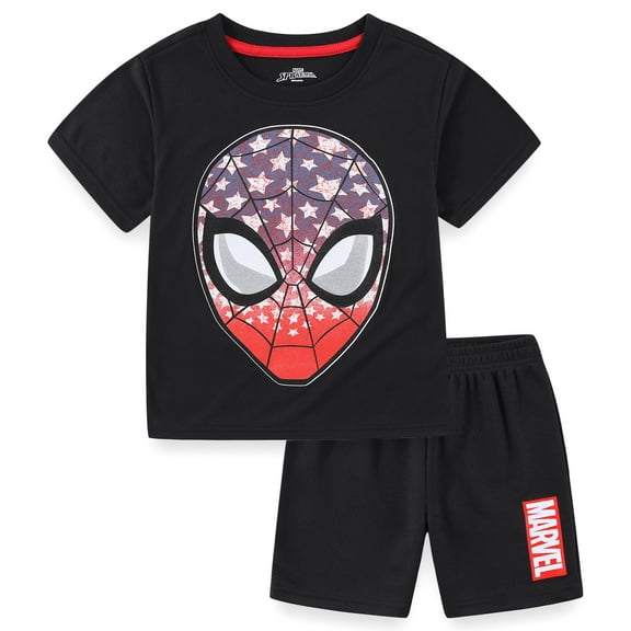 Marvel Spider-Man Active Mesh Short Sleeve T-Shirt and Shorts Set (Boys), 2 Piece Set, Sizes 4-10