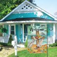 thumbnail image 5 of Dyrenson Summer The Beach is My Happy Place Decorative Garden Flag, Blue Coastal Starfish Farmhouse Yard Outside Home Decoration, Coral Pearl Nautical Rustic Outdoor Small Decor Double Sided 12 x 18, 5 of 6