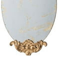 thumbnail image 4 of Vic 21 Inch Oval Wall Mirror, Ornate Scrolled Wood Frame, Antique Gold Finish- Saltoro Sherpi, 4 of 5