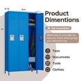 thumbnail image 3 of Fesbos Locker, Metal Locker for Employees, Large Steel Storage Locker Cabinet-3 Doors Lockers Organizers for School Gym Home Office Staff,Unassembled, 3 of 6
