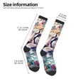 thumbnail image 2 of Vsdgher Vibrant Leopard In Flowers Knee Socks, High Socks Long Stretchy Sock Women Knee High Stocking, Long Socks for Women, 2 of 6