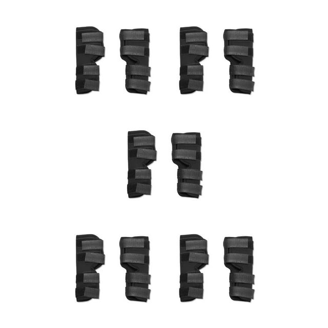 facefd 1/2/3/5 2 Pieces Pet Leg Protectors Adjustable Knee Pads Support Protection Stability Licking-proof Wraps Small Medium Black S 5PCS