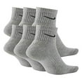 thumbnail image 2 of Nike Unisex 6PK Everyday Cushion Ankle Training Socks Gray/Black L SX7669-063, 2 of 2