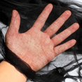 thumbnail image 4 of Halloween Decor - Party Balloon - Black Gauze Cloth - Halloween Scary Cloth Decorations Scary Cheesecloth Cotton Muslin Cloths for Halloween Party Scary House Doors (Black 200 X 500 Cm), 4 of 9