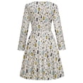 thumbnail image 4 of Robe Décontractée Imprimée de Noël pour Femmes, Col Rond, Manches Longues, 4 of 4