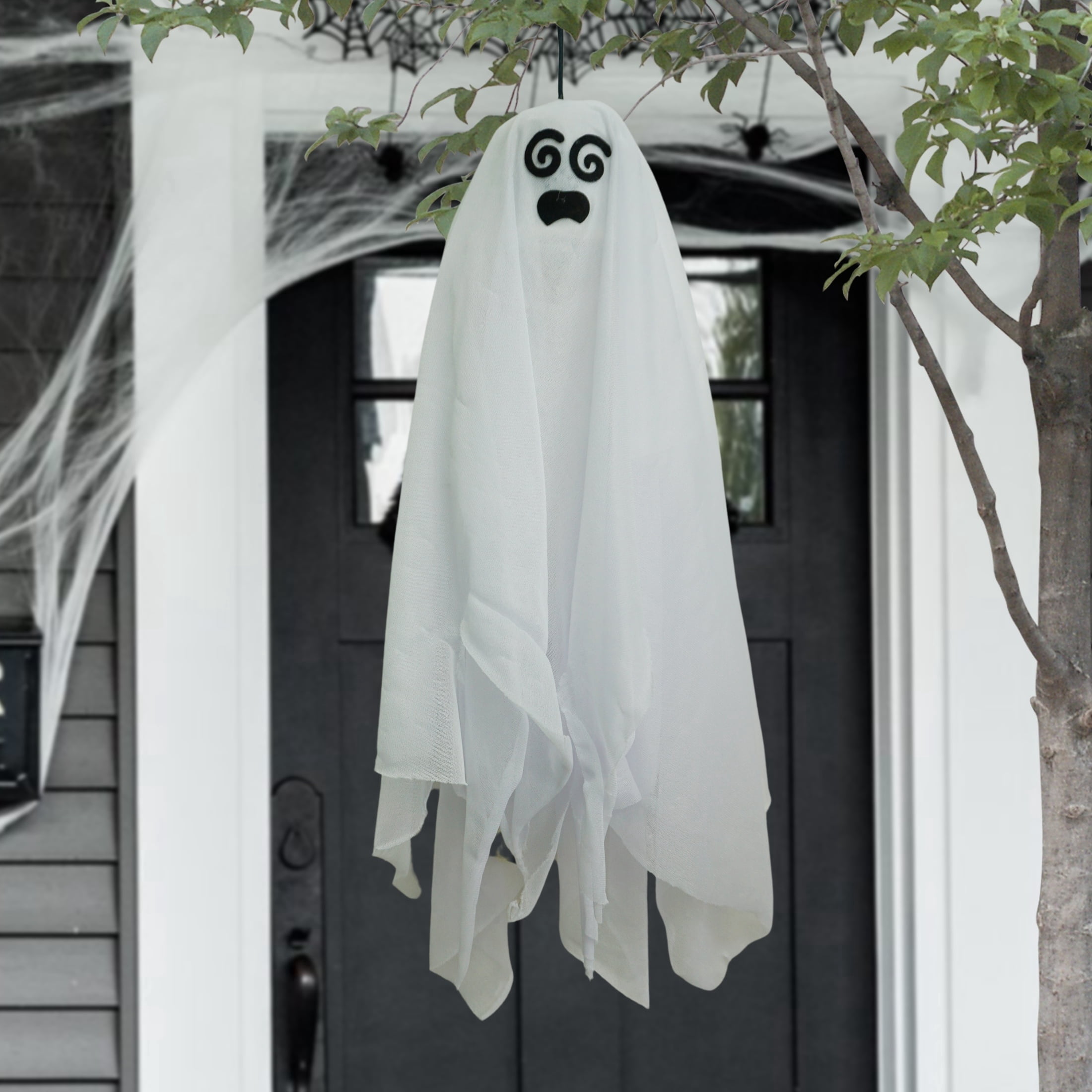 Shaking Ghost Decoration, White, 20", Halloween by Way To Celebrate