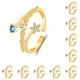 thumbnail image 3 of Minnieouse Anillo abierto para mujer, aniversario estético, nudillo de cristal, joyería hecha a mano, esposa, novia, cita, Club, regalo, decoración Type1 NO1 Minnieouse CBP235133, 3 of 6