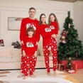 thumbnail image 1 of Conjunto navideño familiar de muñeco de nieve rojo de otoño e invierno Europa y Estados Unidos nueva ropa de hogar familiar de dos piezas, 1 of 5