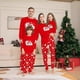 thumbnail image 2 of Conjunto navideño familiar de muñeco de nieve rojo de otoño e invierno Europa y Estados Unidos nueva ropa de hogar familiar de dos piezas, 2 of 4