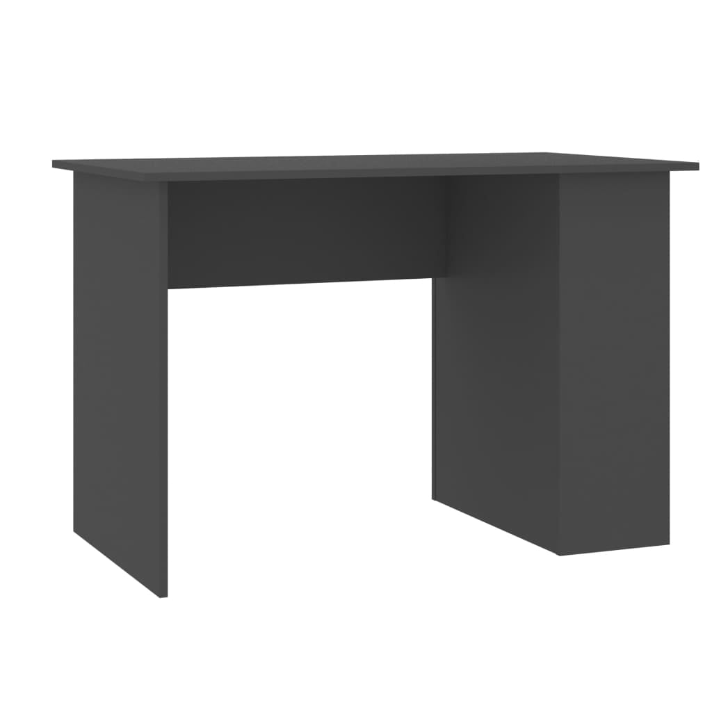 Kepooman Modern Computer Desk, Small Study Writing Desk with Two Storage Shelves, Gray Kepooman Modern Computer Desk, Small Study Writing Desk with Two Storage Shelves, Gray