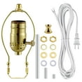thumbnail image 2 of EFEMF-Lamp Making Kit,Make a Lamp or Repair Kit,3-Way Lamp Socket with Matching Cord Lamp Harp Set,Lamp Wiring Kit for Table Floor Lamp,Essential Hardware for DIY Lamp Design or Repair (Gold, 1), 2 of 4