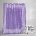 thumbnail image 3 of Purple Geometric Shower Curtains for Bathroom, White Greek Key Design Burlap Modern Art Waterproof Fabric Shower Curtain, Decorative Bathroom Curtain for Bathtub, 72"x78" , No Hooks Included, 3 of 9