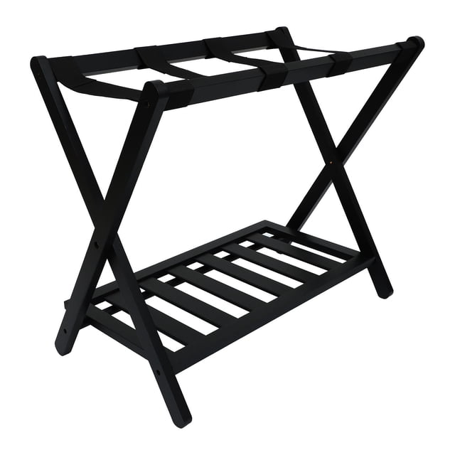IFANLANDOR 1Pcs Lumber Storage Rack Black Wood Multi-layer for Home Owners