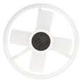 thumbnail image 3 of SkyX SkyFan Aluminum 4-Blade 24in LED Fandelier with Built-in Turbo Heater in Matte White, 3 of 9