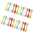 thumbnail image 4 of Ensemble de 24 Pcs Fourchette Couteau Cuillère Réutilisable 3 en 1 Ustensiles Colorés Kit Vaisselle Multifonctionnelle en Plastique pour Activités Extérieures, 4 of 8