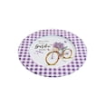 thumbnail image 3 of Juego 6 Platos Galerias El Triunfo Metal Cuadros Morados Blancos Bicicleta Con Flores 33cm, 3 of 4