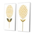 thumbnail image 3 of Designart "Gold Flower of Life in Bloom IV" Abstract Botanicals Wall Art Set Of 2 - Modern Gold Canvas Set For Living Room Decor, 3 of 6