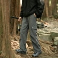 thumbnail image 2 of Men's Relaxed Fit Casual Cargo Hiking Pants Elastic Waist Adjustable Drawcord Lightweight Trendy Pants, 2 of 7