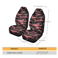 thumbnail image 5 of Xoenoiee Pink Black Camouflage Print 2 Pack Car Seat Covers Front Seats Only, Women Men Bucket Seat Protector for Car SUV Truck or Van, Car Interior Accessories, 5 of 6